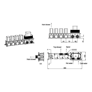 Душевой комплект Boheme Zodiac 132-2-G золото